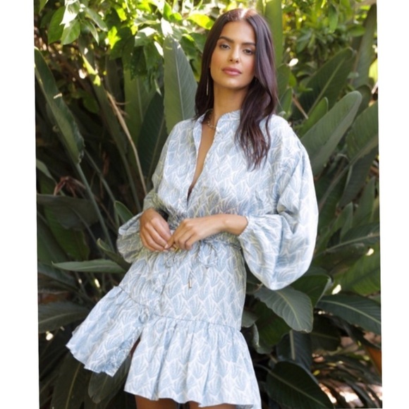 bishop + young Dresses & Skirts - Anthropologie Bishop + Young Boho Tiered Button Down Dress with Belt Long Sleeve